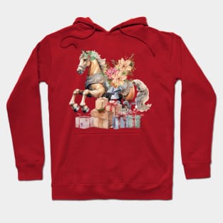 Christmas rocking horse Hoodie